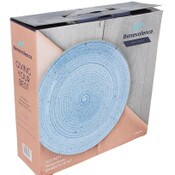 Wholesale - 6pc 10.5" BLUE STONEWARE DINNER PLATE SET C/P 4, UPC: 810035353466